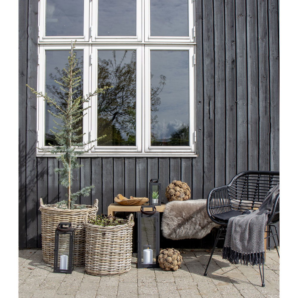 Indo – Körbe aus Kubu Rattan, natur, Set aus 2